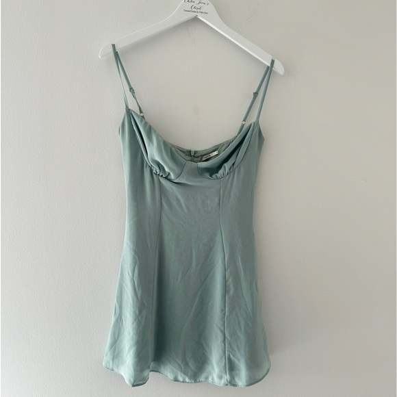 HOUSE OF CB Christiana Light Jade Mini Dress S - Picture 2 of 5